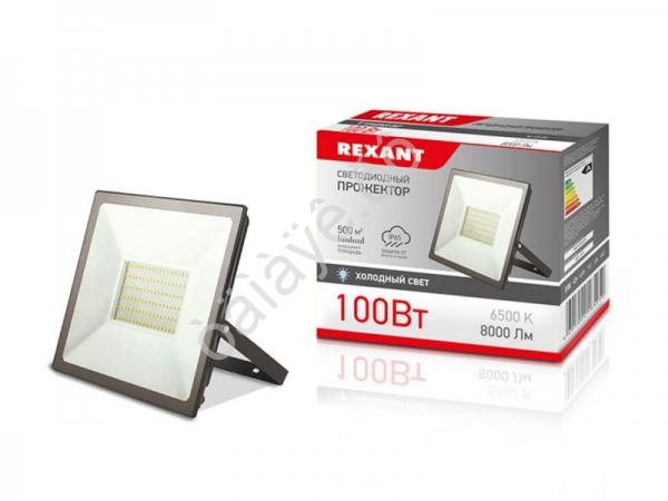 Прожектор светодиодный 100 Вт, 6500К, IP65, REXANT