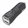 АЗУ в прикуриватель  2xUSB, 2A, 12/24В пластик /1/10/50/200