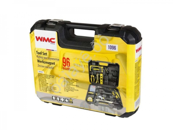 Набор инструментов 96пр(дрель ударная ,набор бит , сверло ,плоск , уровень ,ножовка ,кл разводной ,р WMC TOOLS