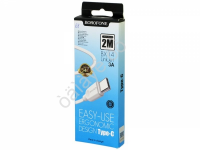 Дата-кабель универ. USB--Type-C 2м, 3А, белый BOROFONE BX14 Borofone