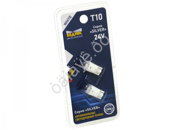 Светодиод 24V T10 1SMD(2835) W2.1x9.5d WHITE SILVER SL19 Светодиод 24V T10 1SMD(2835) W2.1x9.5d WHITE SILVER SL19