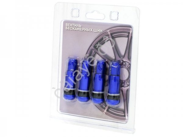 Вентиль бескамерных шин алюминиевый синий (4шт)