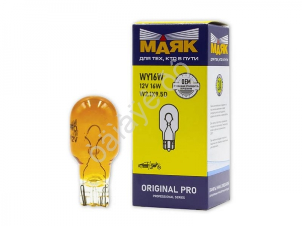 Лампа МАЯК ORIGINAL PRO АБЦ 12V 16W 2,1х9,5d ORANGE на японские/10 Лампа МАЯК ORIGINAL PRO АБЦ 12V 16W 2,1х9,5d ORANGE на японские/10