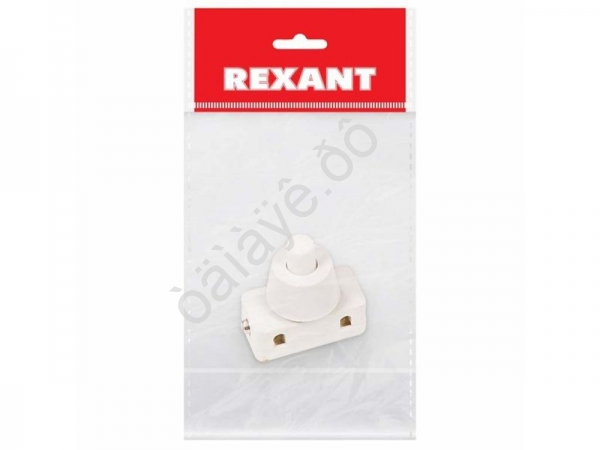 Выключатель-кнопка 250V 2А (2с) ON-OFF белый (PBS-17A) (для настольной лампы) REXANT