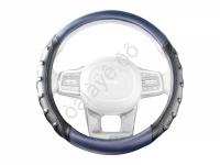 Оплетка руля экокожа M Carbon- 2 SKYWAY Черно/Синяя