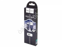 Дата-кабель универ. USB--Type-C 3м, 2А, черный HOCO X20 (30шт в уп) Hoco