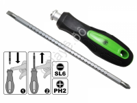 Отвертка комби с регулировкой стержня  (SL6-РН2) АТ-4708  /1/8