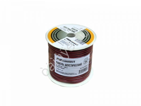 Провод двойной 2х0.5мм, кр./черн. PROCONNECT (100m) 1/8