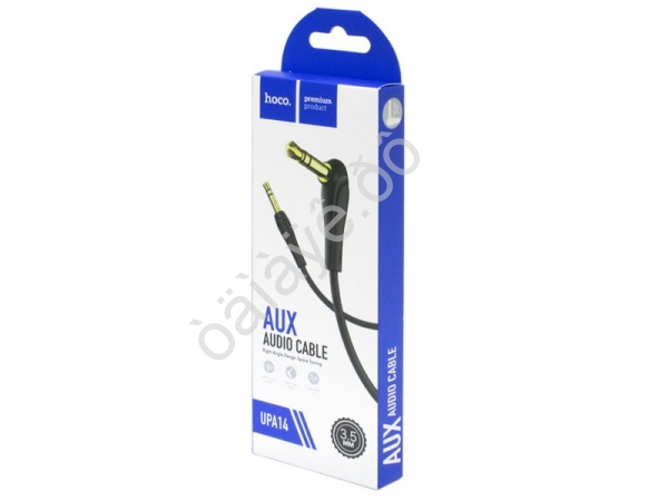 Аудио кабель AUX, Jack 3,5mm(m) - Jack 3,5mm(m) HOCO UPA14, 1.0м, цвет: черный /1/30
