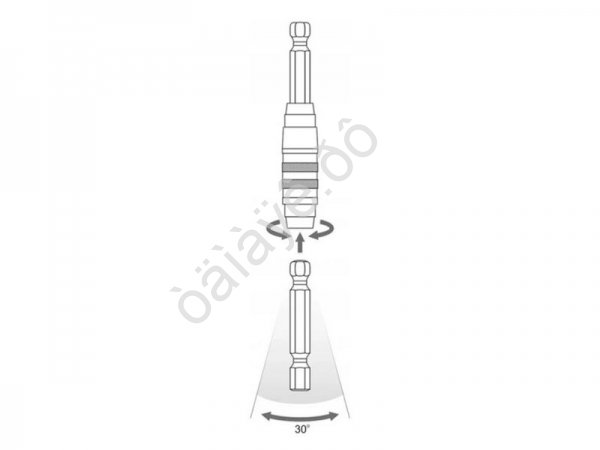 Держатель бит 1/4" угловой YATO