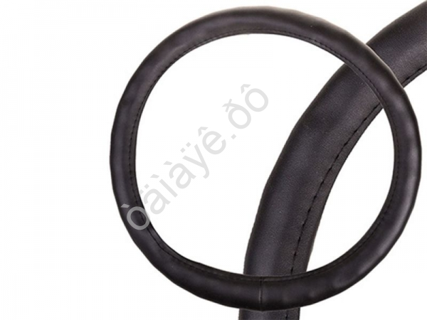 Оплетка руля кожаная М "SKYWAY" Тор-8 М экокожа Черная