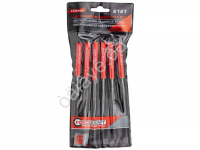 Набор надфилей разнопрофильных 6пр.(L-160мм,Ø4мм),в блистере Forcekraft