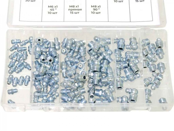 Набор тавотниц 9 видов, 110пр. М6, М8, М10