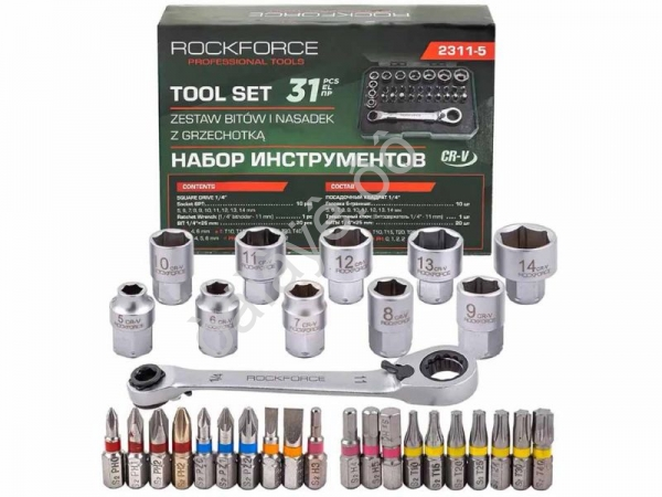 Набор инструментов 31пр. 1/4" RockFORCE