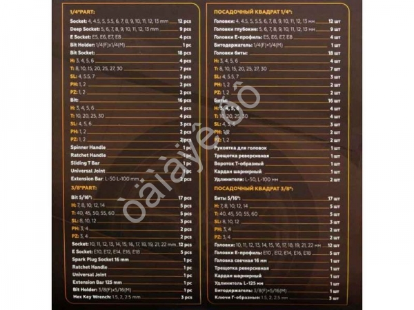 Набор инструментов 108пр. 1/4", 1/2" (6гр.) FORSTIME