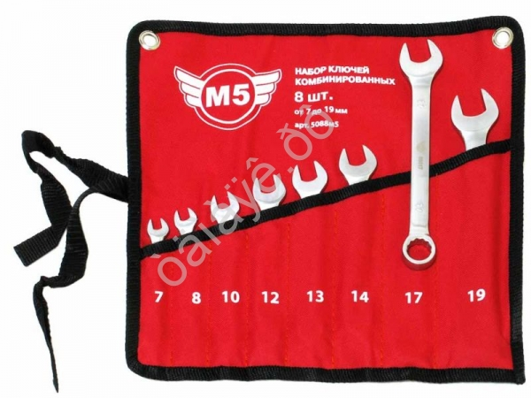 Набор комбинир. ключей  8пр.(7-19мм) в сумке М5 1/30_
