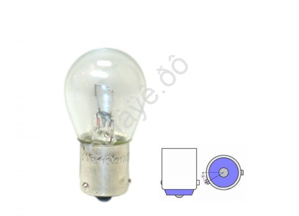 Лампа МАЯК А12V 21W BAU15S (смещ.цоколь) /100