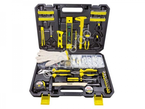 Набор инструментов 1200пр.1/4'6гр (5-13мм)(шарнирно-губцевый, отвертки,биты,расходник,рулетка,урове WMC TOOLS