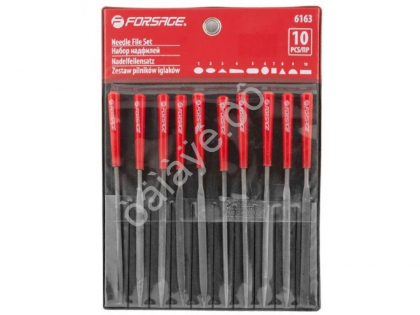 Надфили 3х140мм, набор 10пр. Forsage