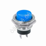 Выключатель-кнопка металл 250V 2А (2с) OFF-(ON) Ø16.2 синяя (RWD-306) REXANT