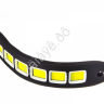 Огни ходовые 36 LED, 12V, гибкие, резин. корп., 180мм, белый