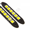 Огни ходовые 36 LED, 12V, гибкие, резин. корп., 180мм, белый
