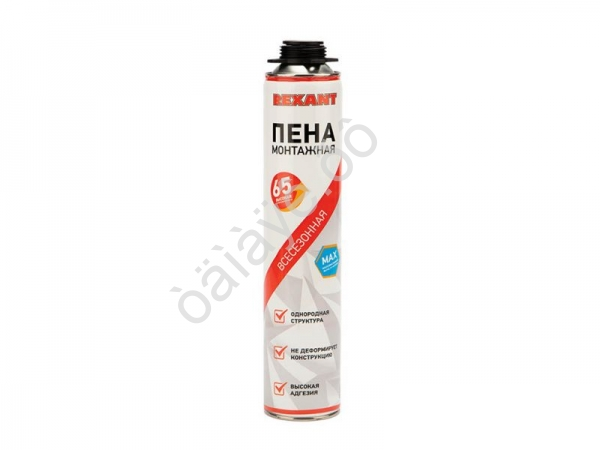 Пена монтажная всесезонная для пистолета 65л REXANT Пена монтажная всесезонная для пистолета 65л REXANT