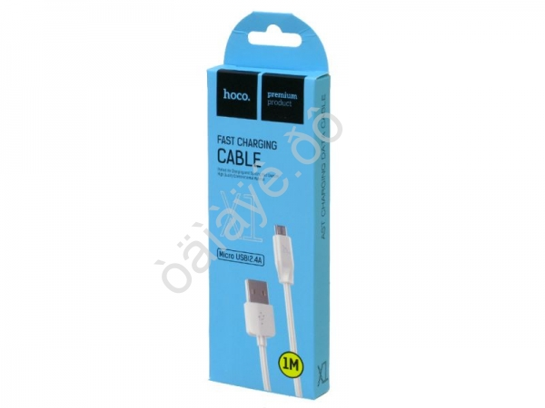 Дата-кабель MicroUSB, 1м, 2А, HOCO белый X1 Дата-кабель MicroUSB, 1м, 2А, HOCO белый X1
