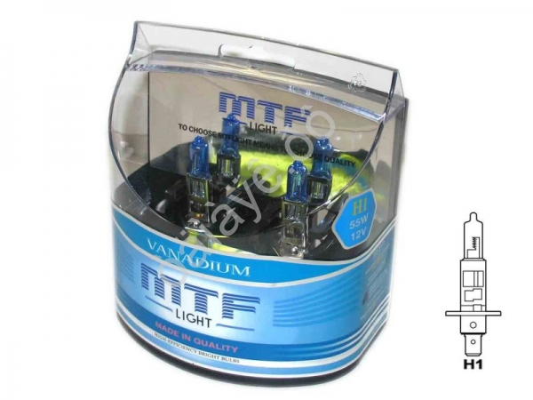 Набор ламп MTF H1 12V55W Vanadium 5000K (Корея) Набор ламп MTF H1 12V55W Vanadium 5000K (Корея)