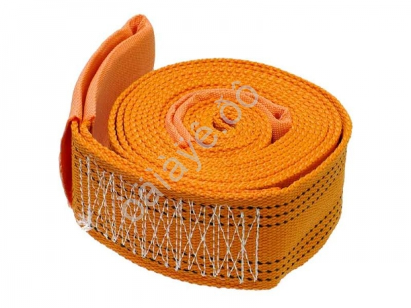 Трос буксировочный лента МАЯКАВТО™   20т, 5м, шириной 75мм с петлями в сумке 1/6