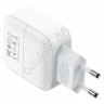 СЗУ 220В, 1USB 3.0 Quick Charger + 1PD Type-C(18W), белый BOROFONE BA46A (32шт в уп) Borofone