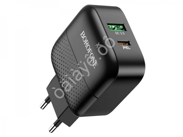 СЗУ 220В, 1USB 3.0 Quick Charger + 1PD Type-C(18W), черный BOROFONE BA46A (32шт в уп) Borofone СЗУ 220В, 1USB 3.0 Quick Charger + 1PD Type-C(18W), черный BOROFONE BA46A (32шт в уп) Borofone