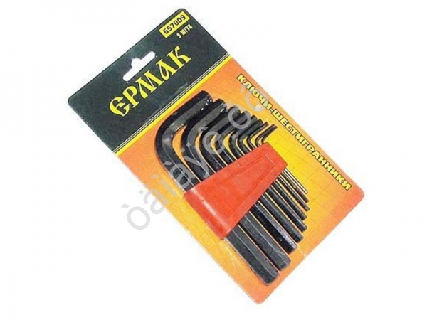 Набор ключей-шестигран. 2,0-12мм, 9шт. (009) ЕРМАК /1/6/48