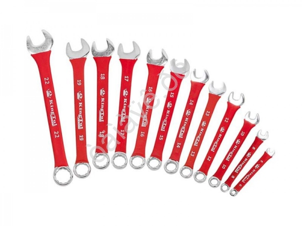 Набор ключей комбинированных 12пр. (6,8,10,12,13,14,15, 16,17,18,19,22мм) на полотне KingTul kraft