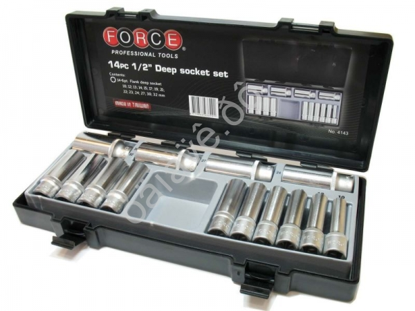 F4143 Набор торц.головок 1/2" 6гран. 10-32мм. L=77мм /1/6 F4143 Набор торц.головок 1/2" 6гран. 10-32мм. L=77мм /1/6