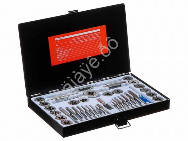 Набор плашек и метчиков 40пр. в металл. кейсе ЕРМАК