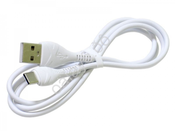 Дата-кабель USB-Type-C, 1м, 3А, HOCO белый X37 /1/31