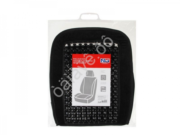 Накидка на сиденье массажная, деревянные шарики, черный NG  /1/20
