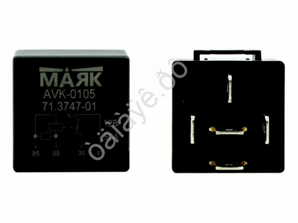 Реле стартера 4-х контактное ВАЗ 2110-12, 2123 Шеви-Нива, 1118 Калина, ГАЗ, ЗИЛ 50А/12В без кронштейна Маяк AVK-0105