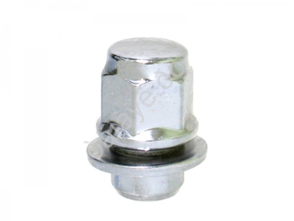 Гайка М12*1,25*37.5, прессшайба, ключ 21, хром /20