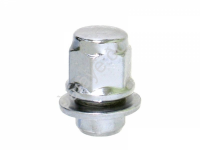Гайка М12*1,25*37.5, прессшайба, ключ 21, хром /20