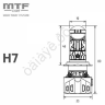 Светодиодные линзы MTF Light серии MiniLENS H7, 12V, 55W, 6000K, 4000LM, к-т.