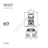 Светодиодные линзы MTF Light серии MiniLENS H7, 12V, 55W, 6000K, 4000LM, к-т.