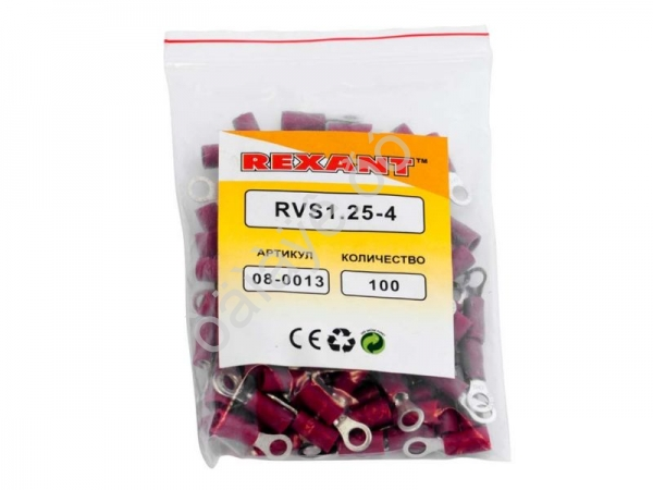Клемма с изол. кольцо REXANT Ø4,3мм (100шт)