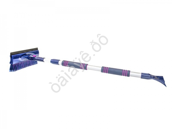 Щетка  для снега со скребком 3 в 1 "Бульдозер" с 2-х цветной щетиной телескопическая (100-152 см) CU-86 /1/12