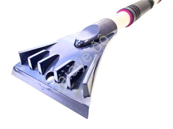 Щетка  для снега со скребком 3 в 1 "Бульдозер" с 2-х цветной щетиной телескопическая (100-152 см) CU-86 /1/12