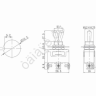 Тумблер 250V 15А (3c) (ON)-OFF-(ON) однополюсной  (KN-123)  REXANT
