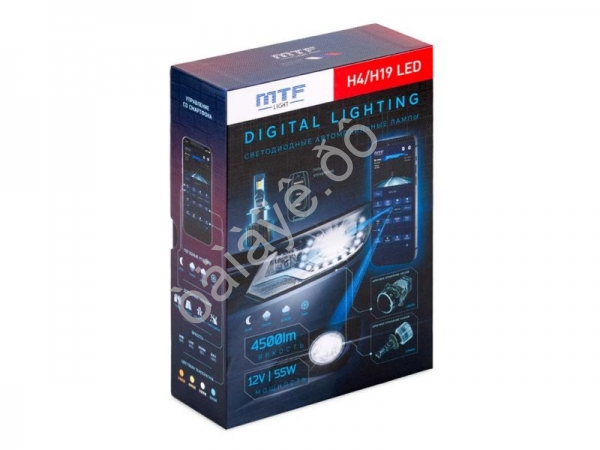 Светодиодные лампы MTF Light серии DIGITAL LIGHTING Н4/Н19, 12V, 55W, 4500lm, 3000-7000K, управление Светодиодные лампы MTF Light серии DIGITAL LIGHTING Н4/Н19, 12V, 55W, 4500lm, 3000-7000K, управление