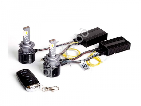 Светодиодные лампы MTF Light серии DIGITAL LIGHTING Н7/Н18, 12V, 55W, 4500lm, 3000-7000K, управление