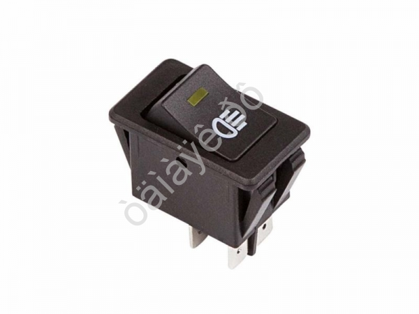 Выключатель клавишный 12V 35А (4с) ON-OFF  с желтой LED подсветкой  (ASW-17D)  REXANT